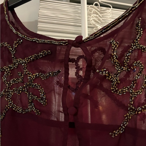 Twik Deep Purple Embellished Top - Picture 4 of 6